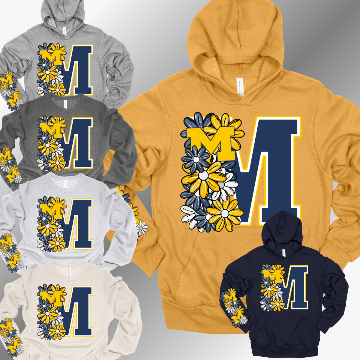 Wolverines - Floral M Premium Sweatshirt