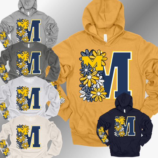Wolverines - Floral M Premium Sweatshirt