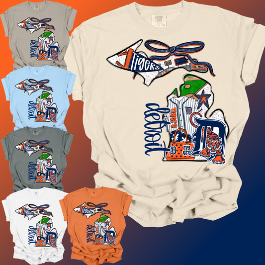 Detroit Baseball - Michigan Comfort Colors Tee (Adult)