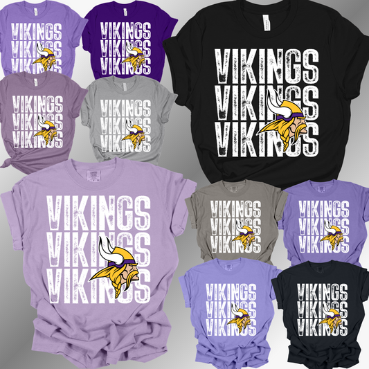 Swan Valley Vikings - Stacked Distressed Tee (Adult)