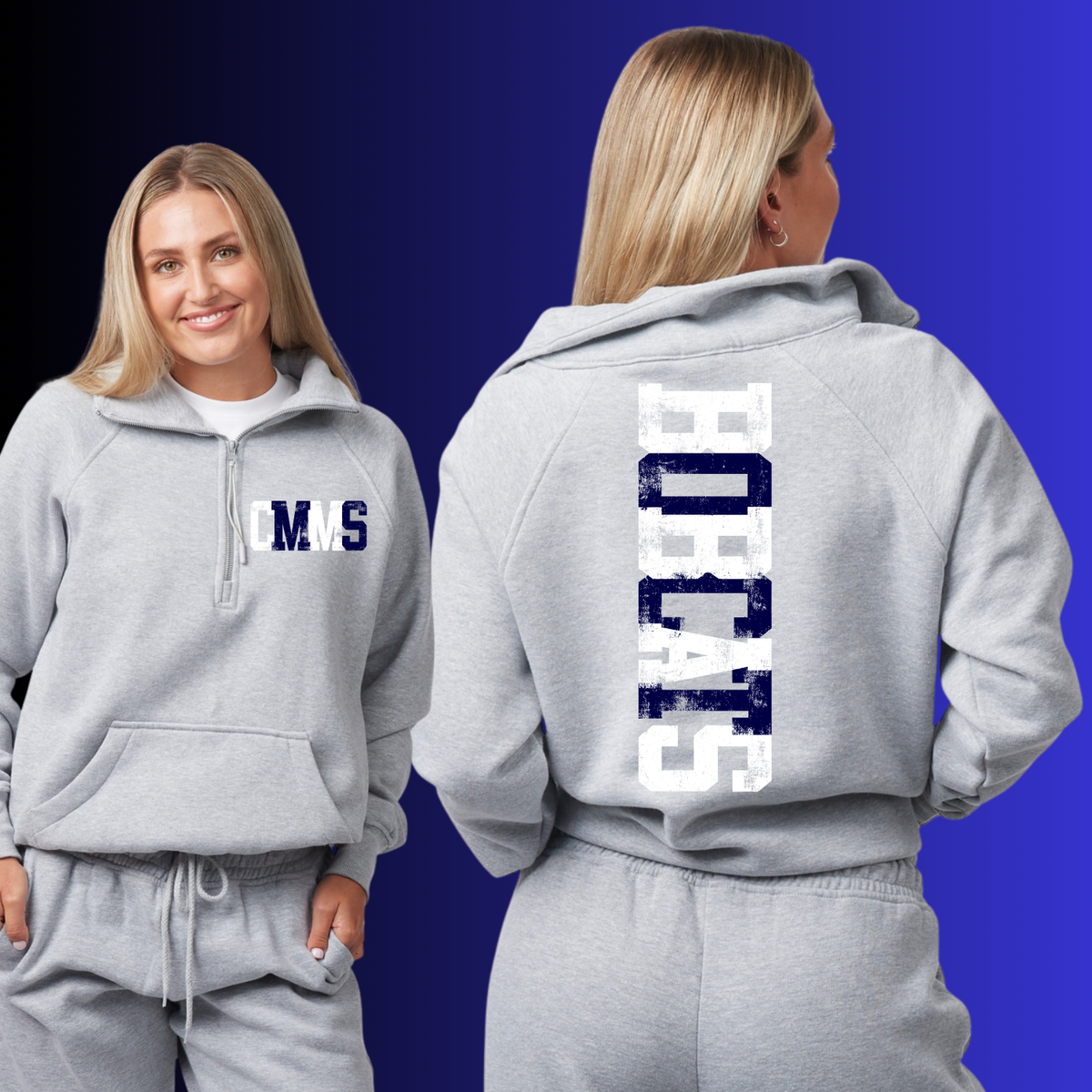 CMMS Bangor Bobcats Fundraiser - 1/4 Zip Crewneck (Youth & Adult)