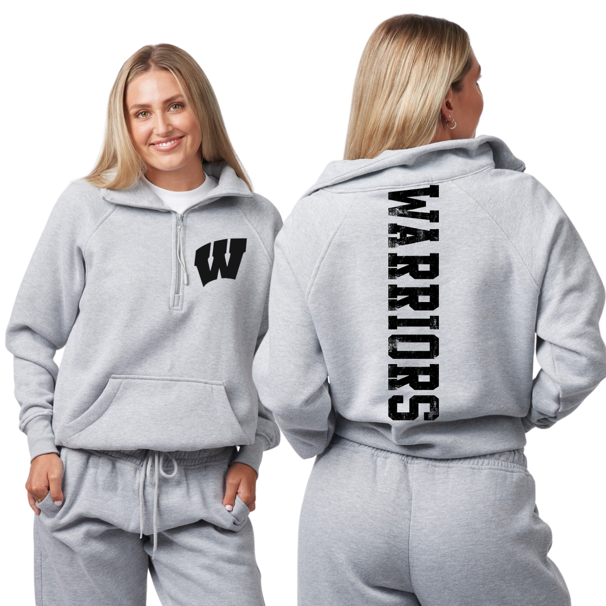 Bay City Western Warriors - 1/4 Zip Crewneck (Youth & Adult)
