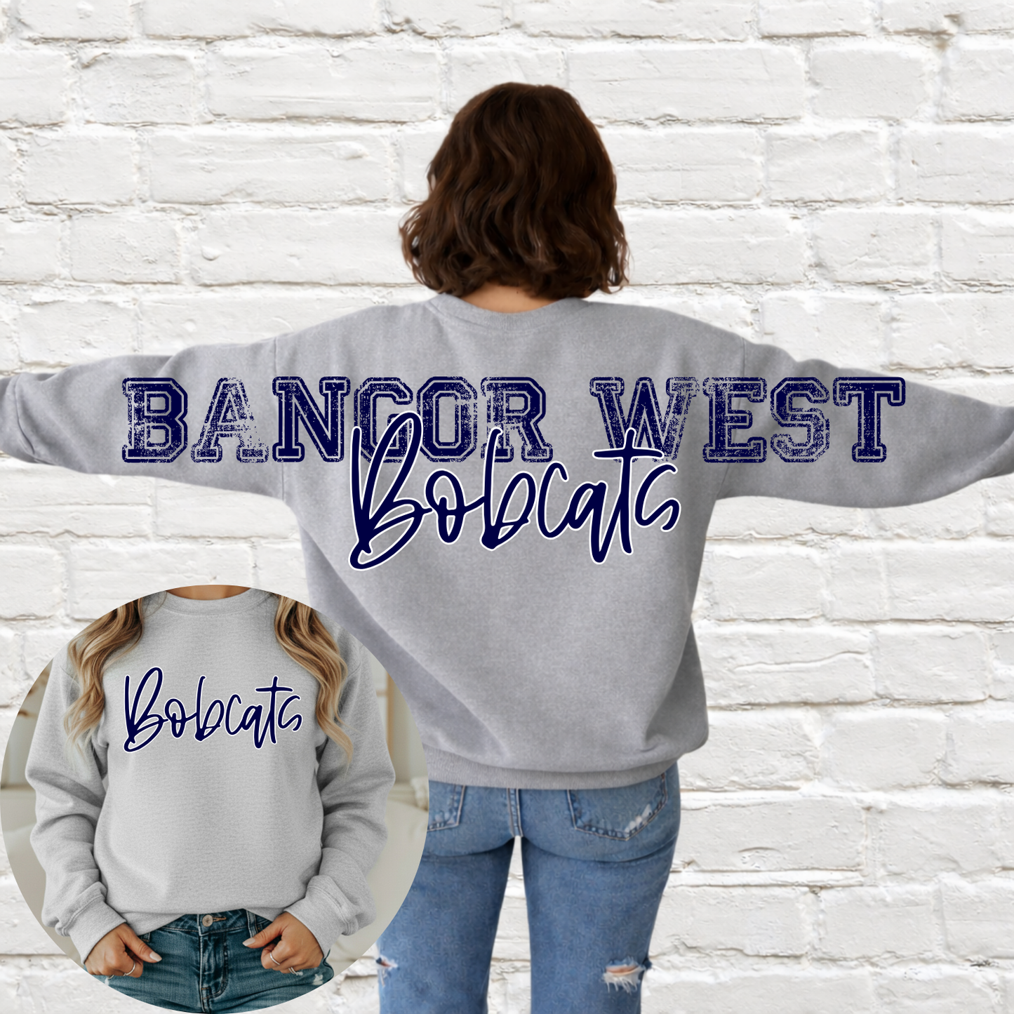 Bangor West Fundraiser - Big Across The Back Crewneck (Youth & Adult)