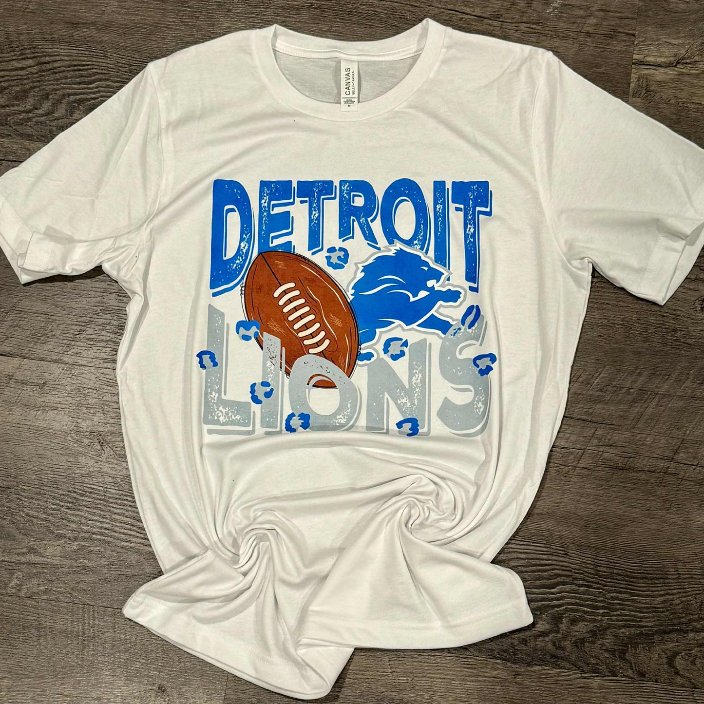 Ready To Ship - Detroit Football Leopard (2024 Design) Bella Tee