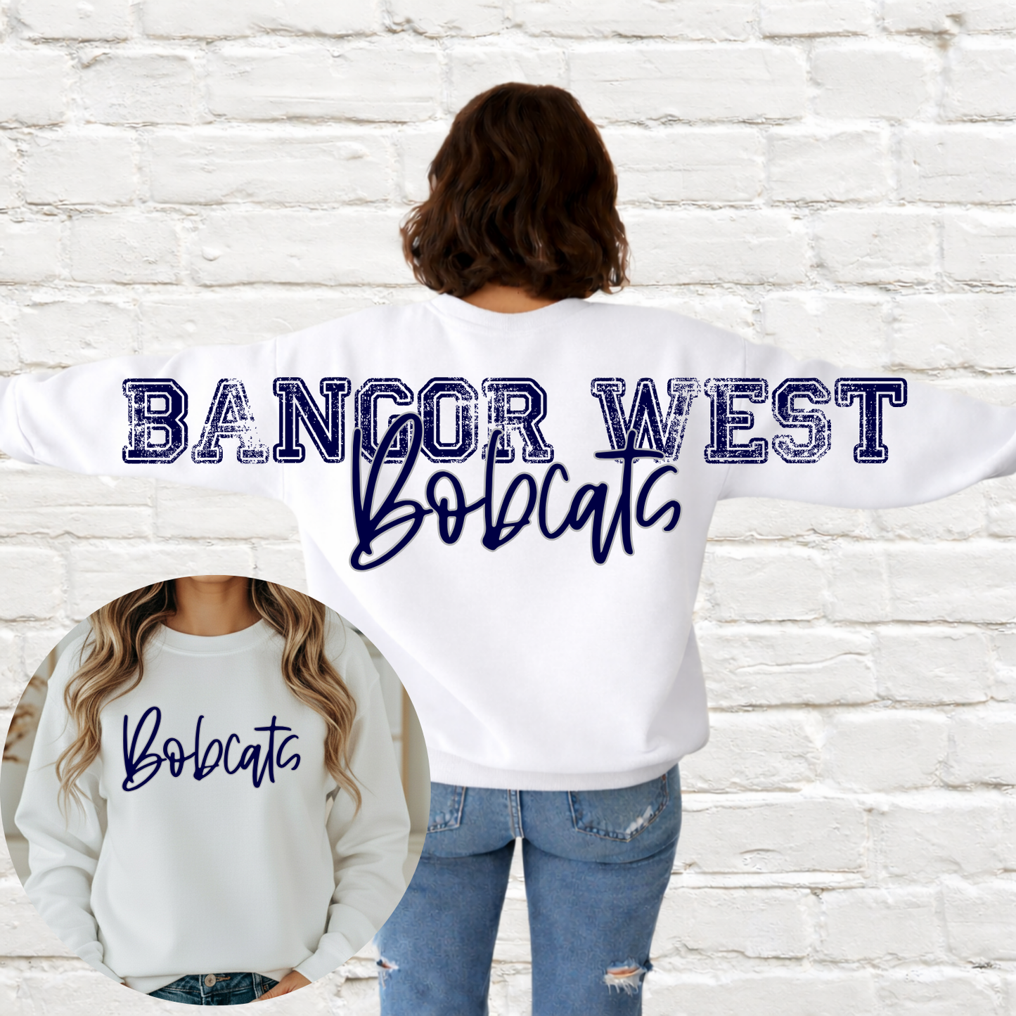Bangor West Fundraiser - Big Across The Back Crewneck (Youth & Adult)