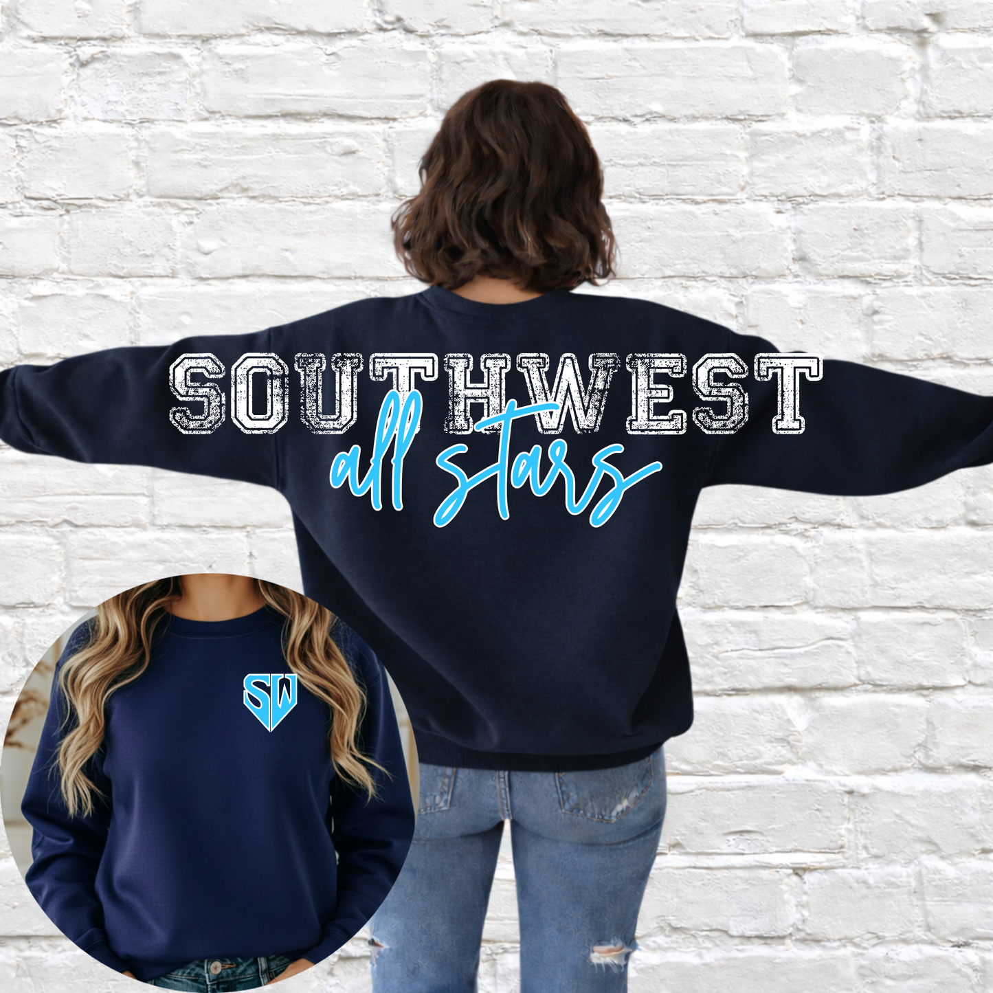 Southwest LL 2026 All Stars Stars Back Design - Basic Sweatshirt (Youth & Adult)