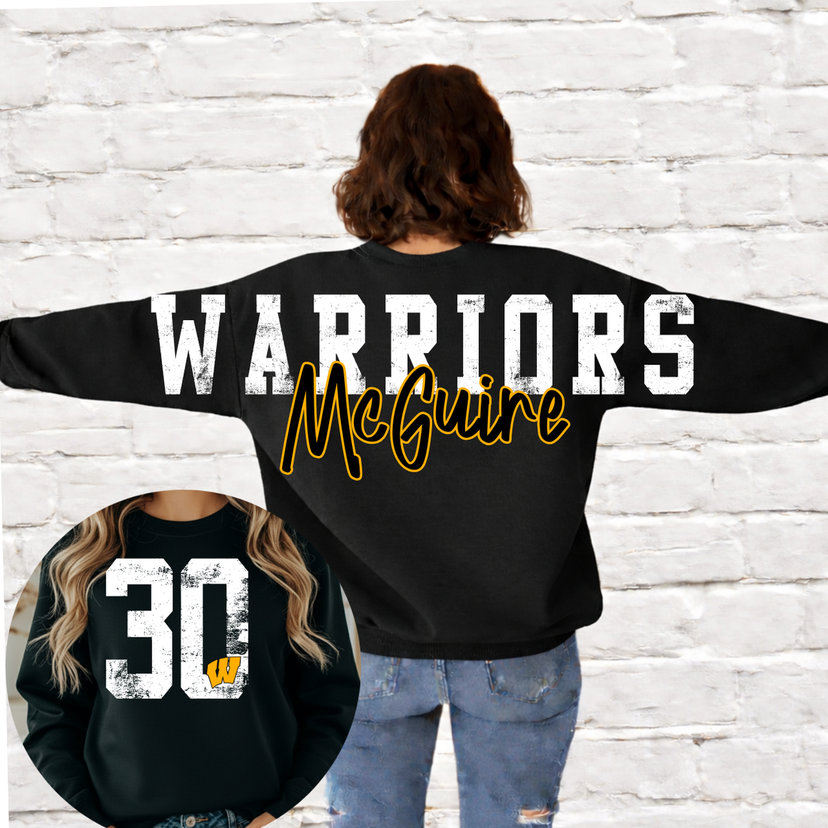 Bay City Western Warriors - Big Across The Back Crewneck  (Youth & Adult)