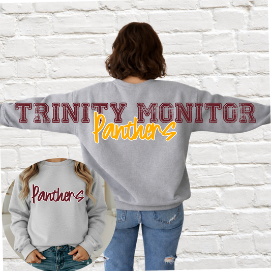 Trinity Monitor Panthers - Big Across The Back Crewneck (Youth & Adult)