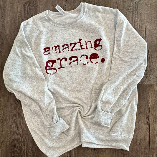 🐻 Fat Bear Friday - Amazing Grace* (Ash Crewneck)