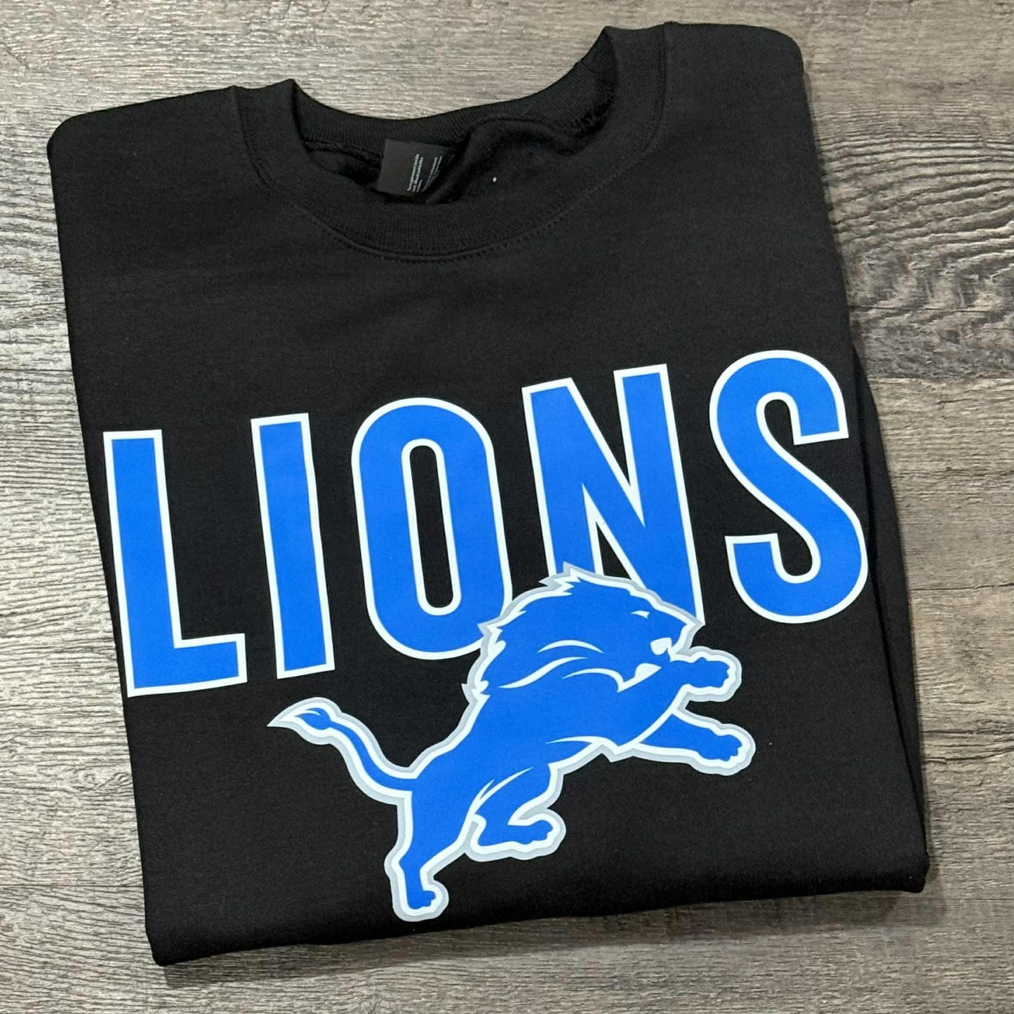 Ready To Ship - Detroit Football Oversized Logo Crewneck