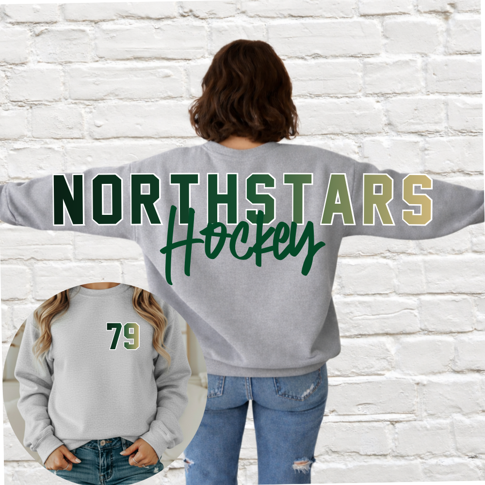 Midland Northstars Hockey - Big Across The Back Crewneck  (Youth & Adult)