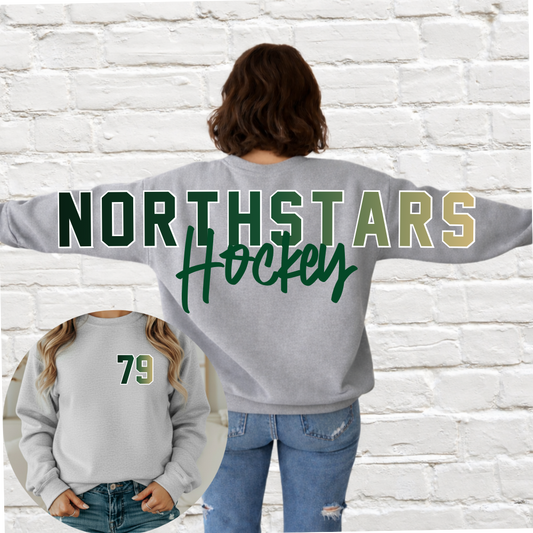 Midland Northstars Hockey - Big Across The Back Crewneck  (Youth & Adult)