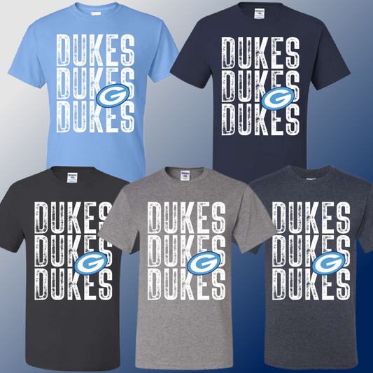 Dukes - Repeating Basic Tee (Youth & Adult) - MADE TO ORDER/TWO WEEKS