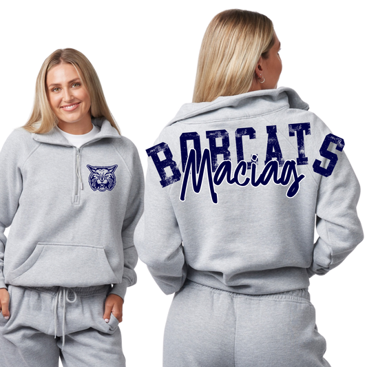 Bangor Bobcats Fundraiser - 1/4 Zip Crewneck (Youth & Adult)