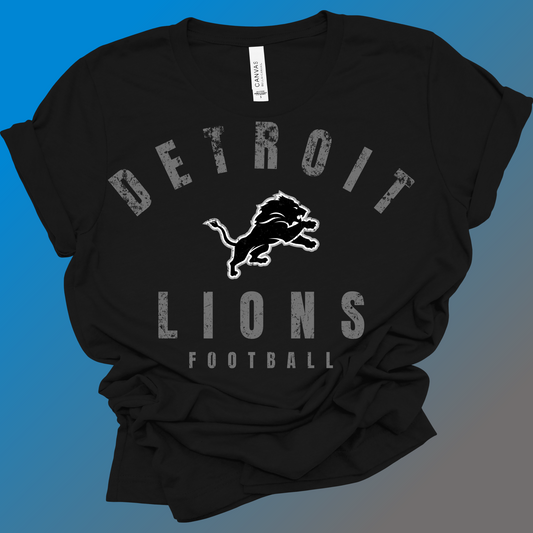 Detroit Football - Black Bella Tee