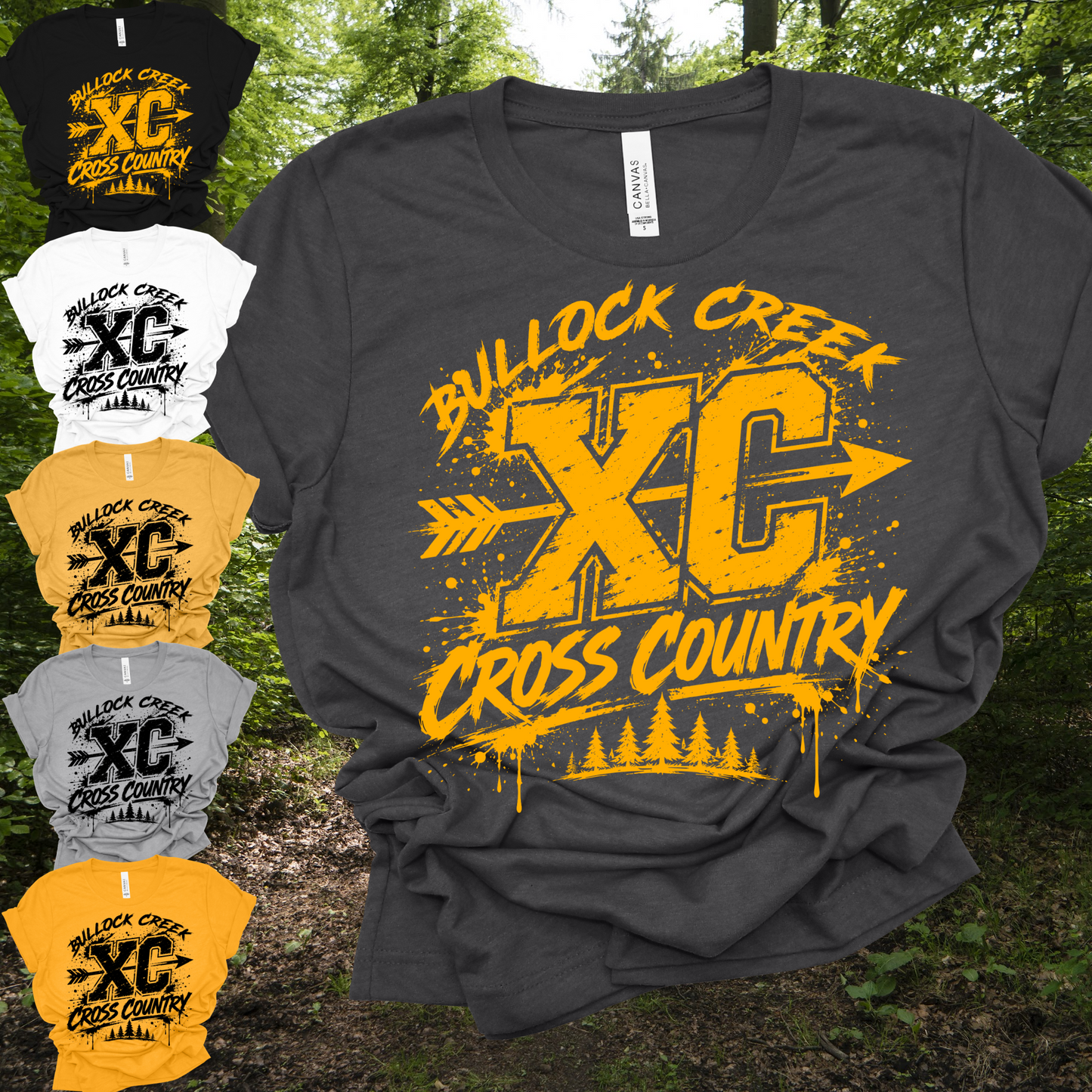 Bullock Creek Cross Country - Bella Canvas Tee (Toddler, Youth, Adult)