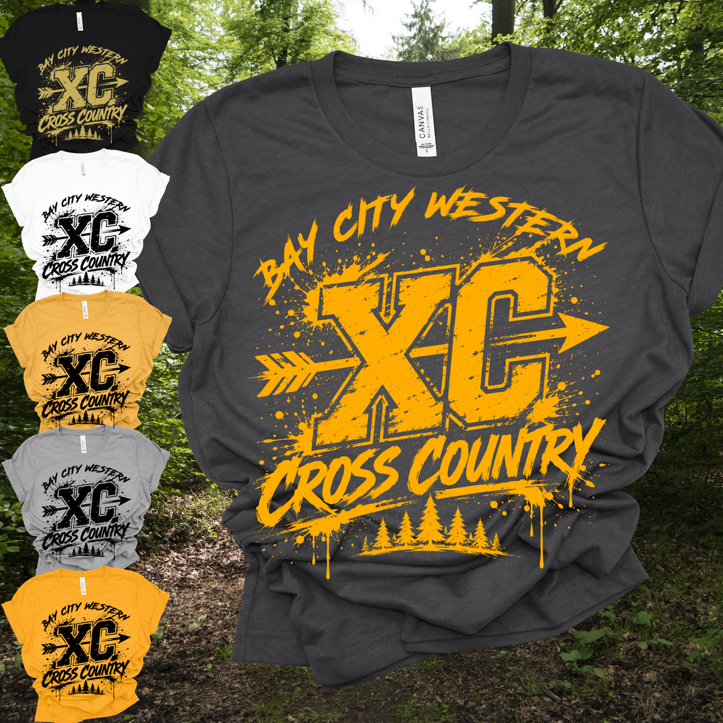 Bay City Western Cross Country - Bella Canvas Tee (Toddler, Youth, Adult)
