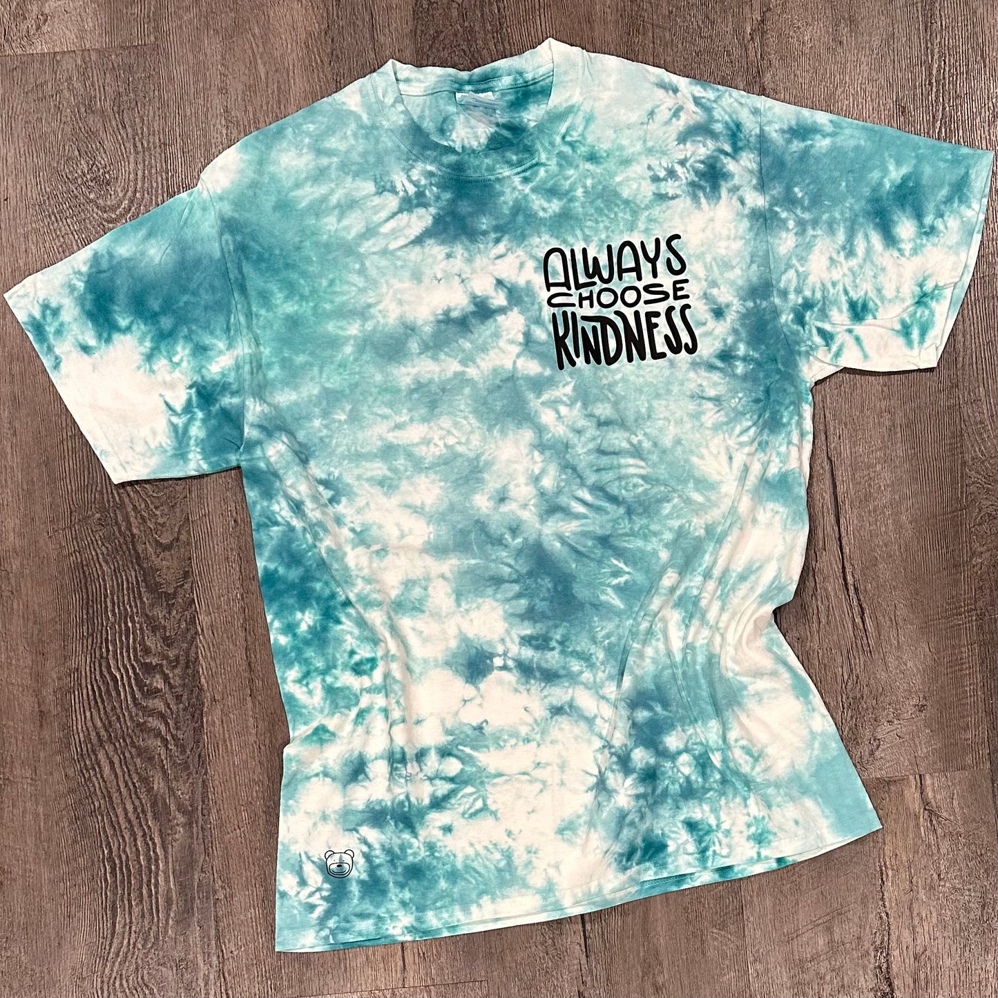 Always Choose Kindness Tie Dye Tee (Teal)* - Ready To Ship