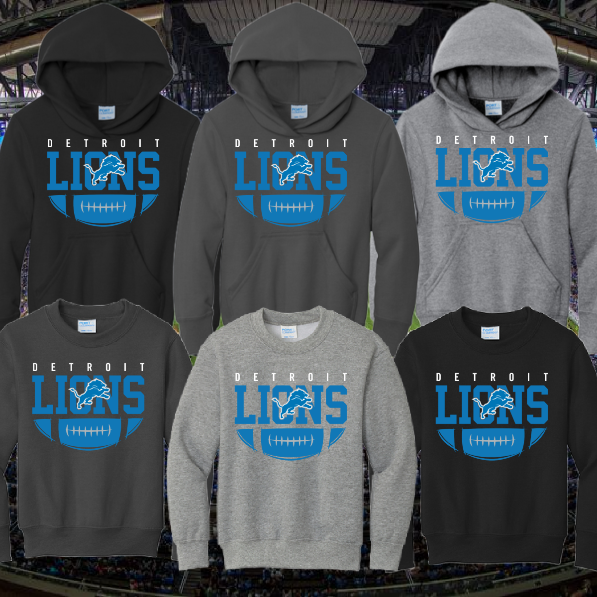 Lions FOOTBALL Sweatshirt (Youth) - MADE TO ORDER/TWO WEEKS