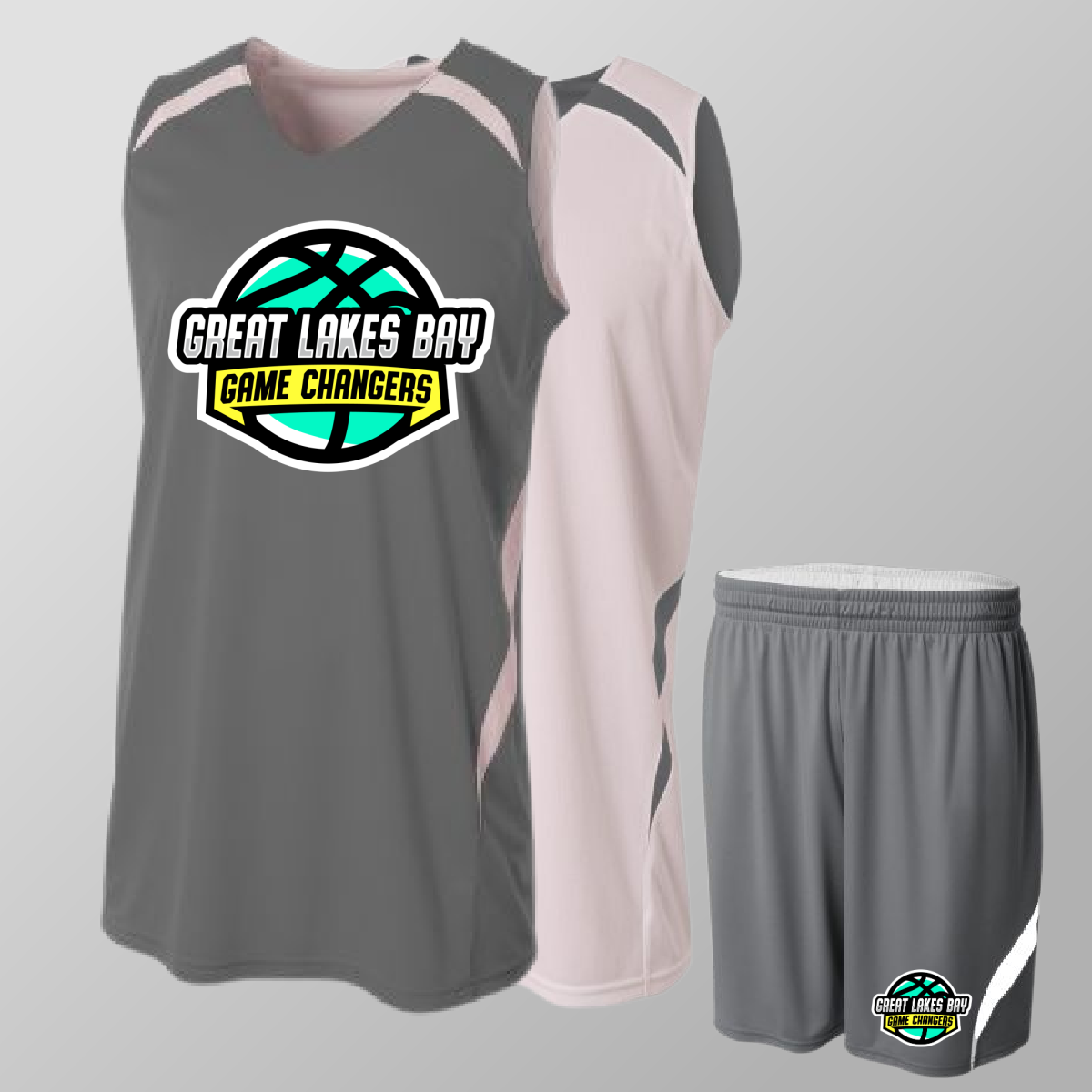 Great Lakes Bay Game Changers - Double Sided Basketball Jersey & Shorts