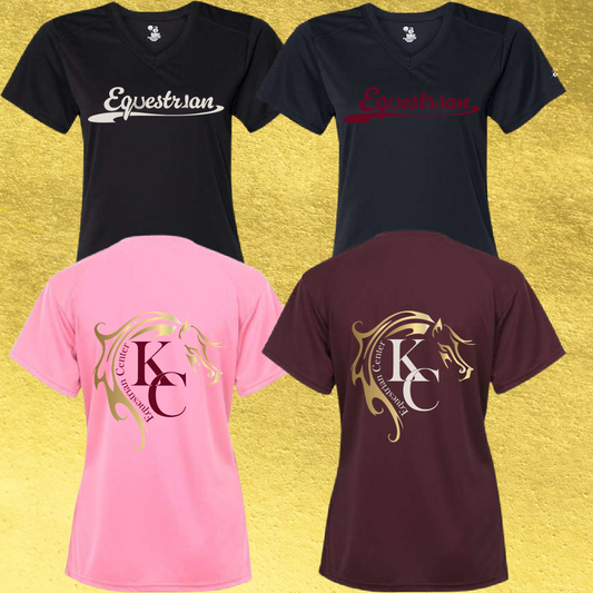 KC Equestrian Center - V Neck Dri Fit Tee