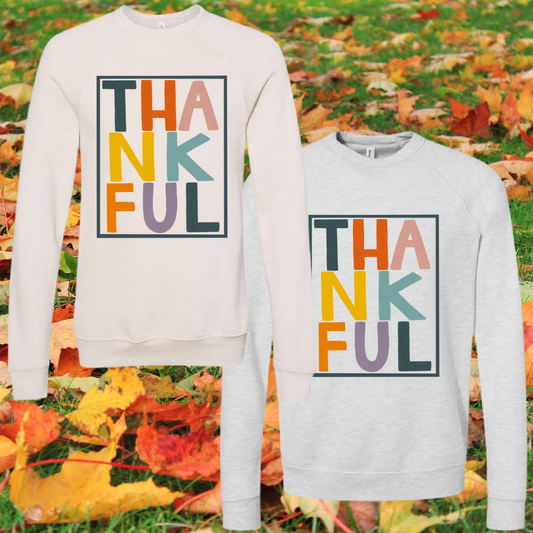 Thankful (Colorful Boxed) Crewneck Sweatshirt