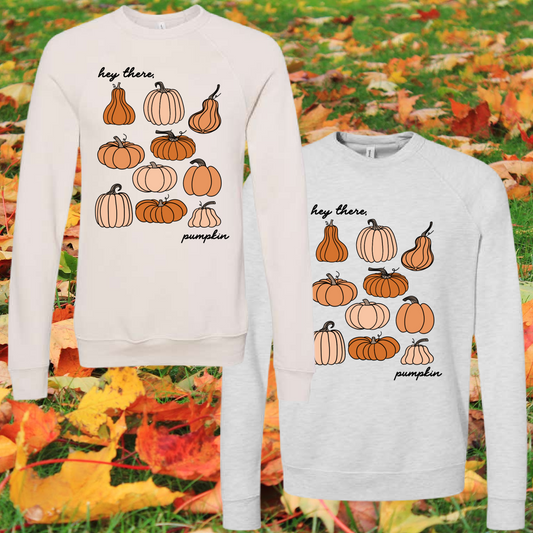 Happy Fall Watercolor Pumpkin Crewneck Sweatshirt