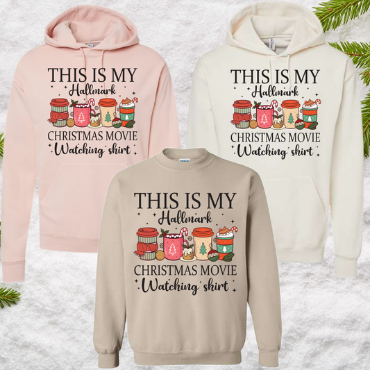 This Is My Christmas Movie Watching Shirt - Basic Sweatshirt