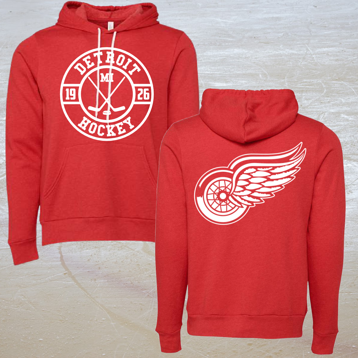 Detroit Hockey Premium Crewneck or Hoodie (Adult) - PREORDER - WILL SHIP BY 3/11