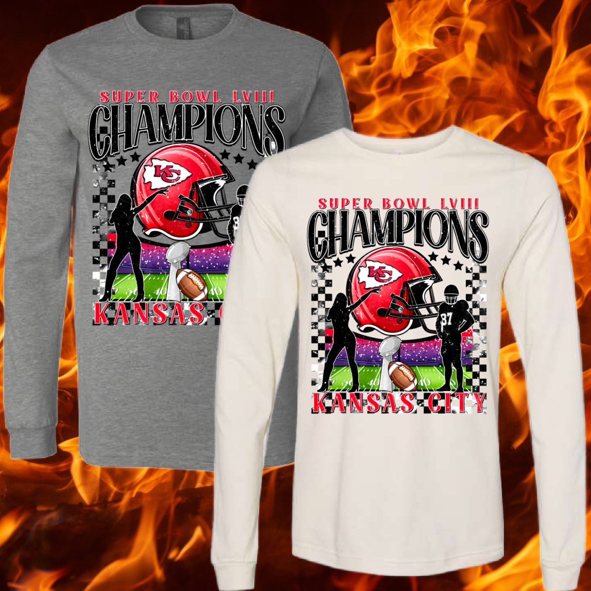 Chiefs/TS Champions Short & Long Sleeve Tees (Adult) - PREORDER - WILL SHIP BY 3/11