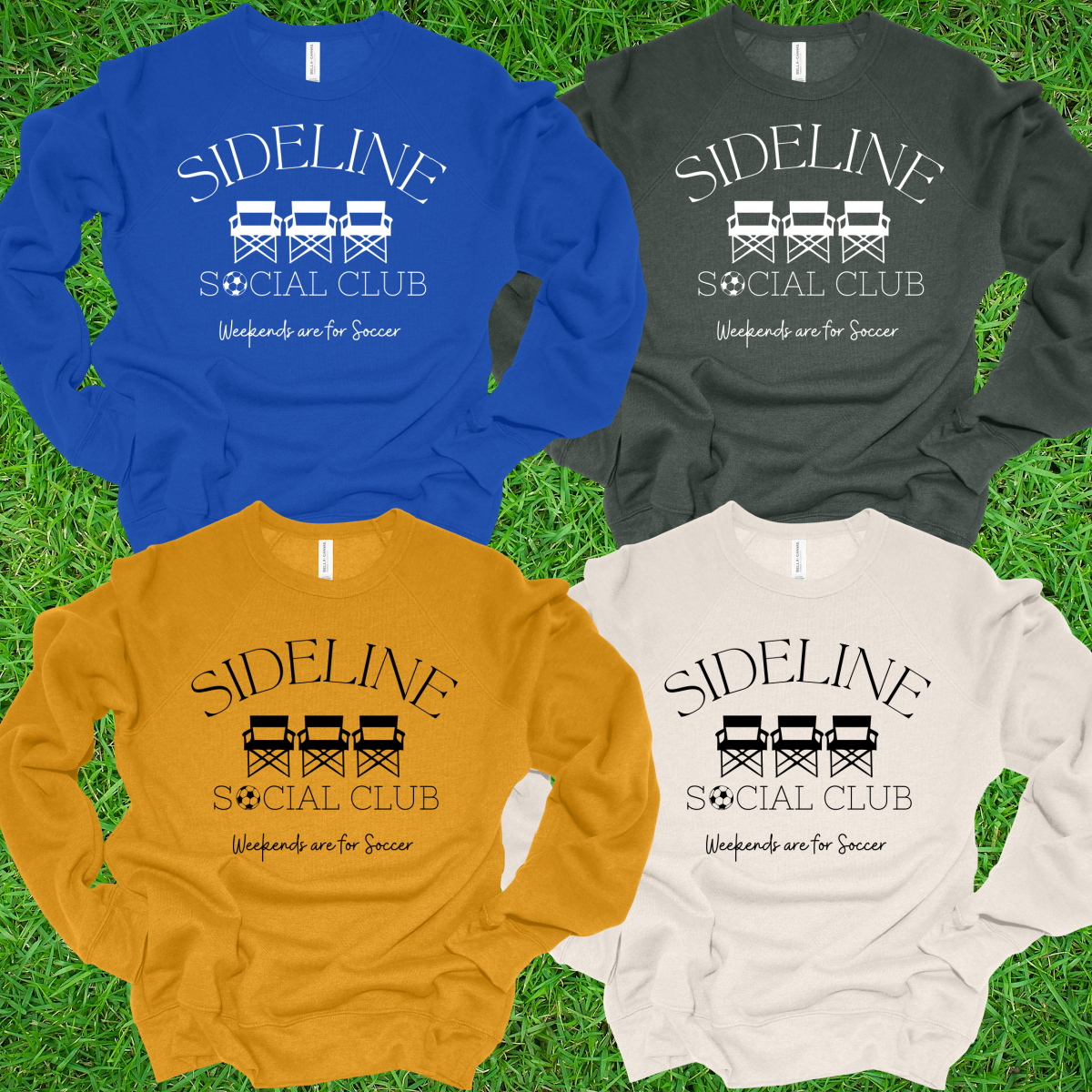 Sideline Social Club Soccer Premium Sweatshirts (Adult) - MADE TO ORDER/TWO WEEKS