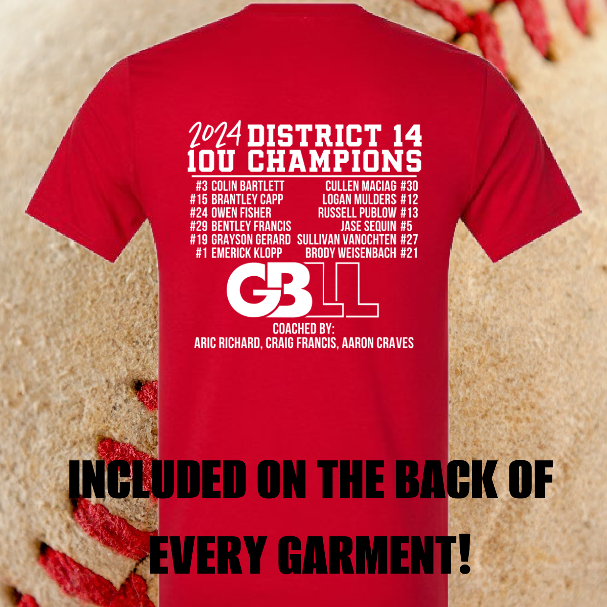 2024 GBLL 10U District Champs - Premium Hoodies  (Adult)