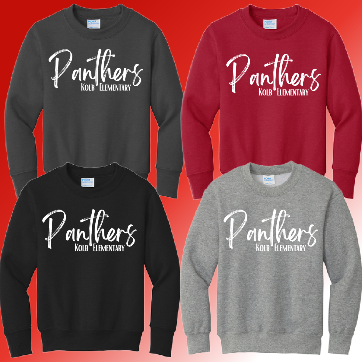 Kolb Elementary - Simple Script Basic Crewneck (Youth & Adult) - MADE TO ORDER/TWO WEEKS