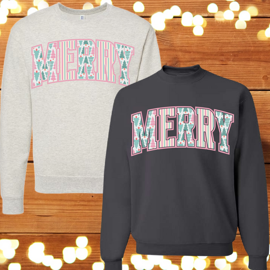 Pastel Merry Basic Sweatshirt (Youth & Adult)