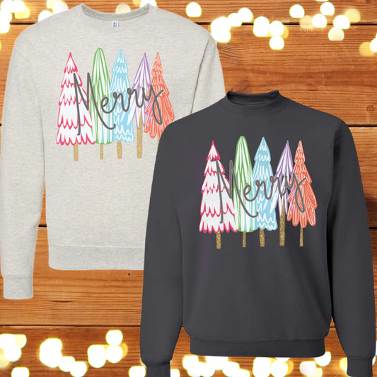 Pastel Trees Basic Sweatshirt (Youth & Adult)