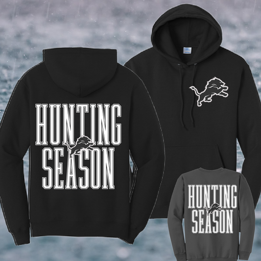 Detroit Football Hunting Season Black Out - Basic Sweatshirt (Adult)