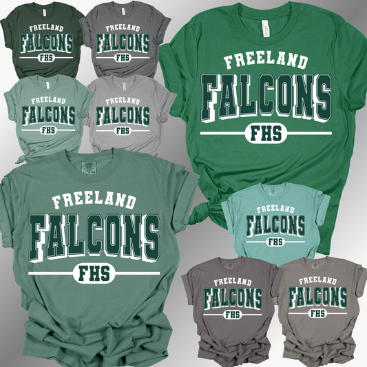 Freeland Falcons - Varsity Curved Tee (Adult)