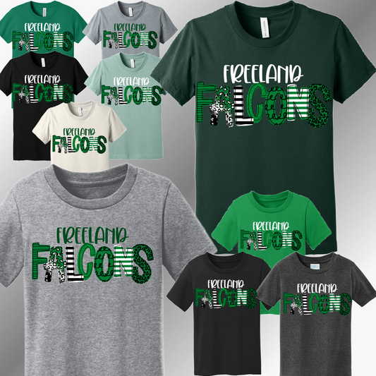 Freeland Falcons - Spirit Font Tee (Youth)