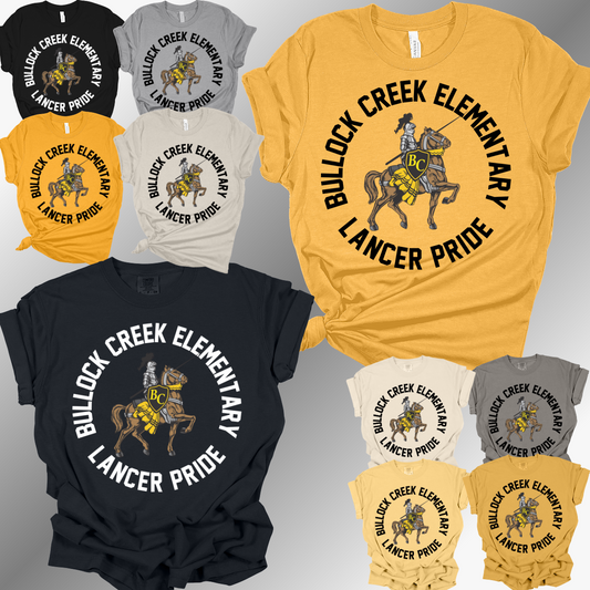 Bullock Creek Elementary Lancers - Round Lancer Tee (Adult)