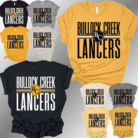 Bullock Creek Lancers - School Name Tee You Choose the School (Adult)
