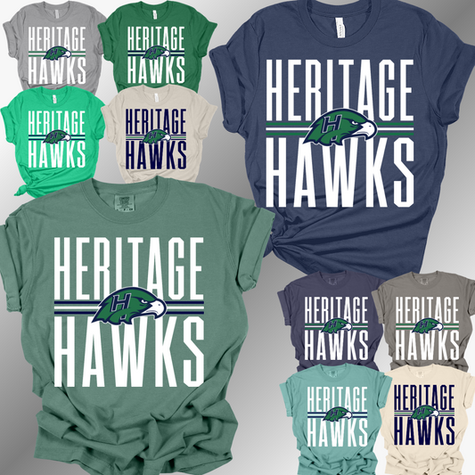 Heritage Hawks - School Name Tee (Adult)