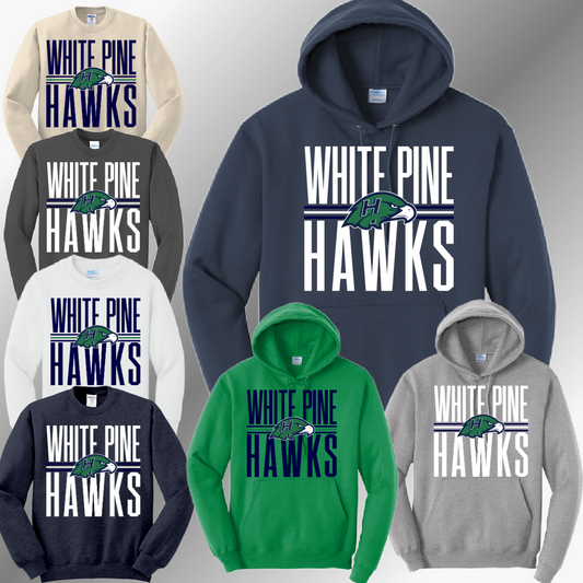 White Pine Hawks - School Name Basic Sweatshirt (Adult)