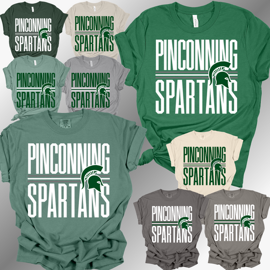 Pinconning Spartans - School Name Tee (Adult)