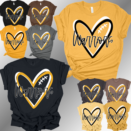 Western Warriors - Football Heart Tee (Adult)