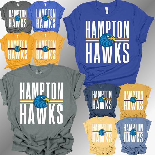 Hampton Hawks - School Name Tee (Adult)
