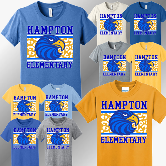 Hampton Hawks - Leopard Background Tee (Youth)