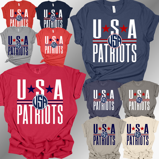 Unionville Sebewaing USA Patriots - School Name Tee (Adult)