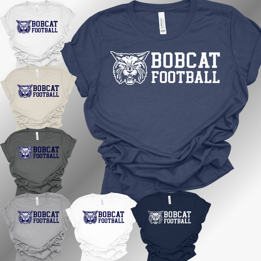 Bobcat Football - Bella Canvas Tee (Toddler, Youth, Adult)