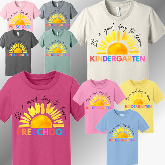 It's A Good Day To Learn - Grade Level Sunshine Tees (Youth)