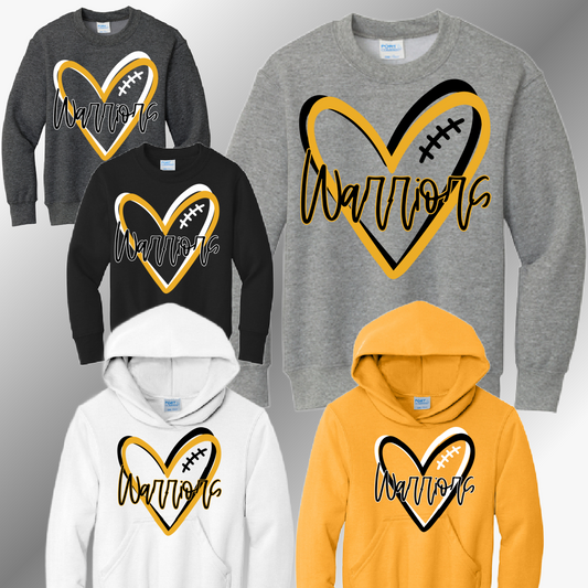 Western Warriors - Football Heart Sweatshirt (Youth)